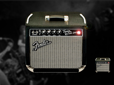 Guitar Amp iOS Icon amp app application design fender guitar icon ios music reverb sound texture twin