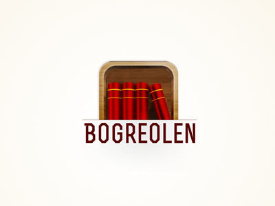 Bogerolen iOS icon bogerolen book bookshlef design icon ios ipad iphone shelf