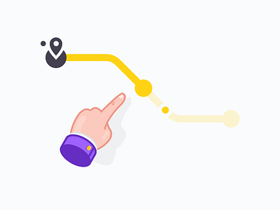 Onboarding game draw path cursor game hand how to play illustration mobile onboarding path pointer tutorial ux