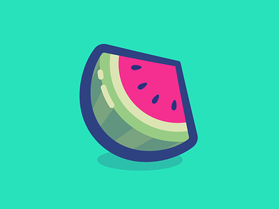 Watermelon logo fuchsia logo seed slice watermelon