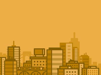 Yellow buildings