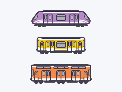 Trains' upgrades capacity faster game illustration level metro railway subway train ui upgrade ux
