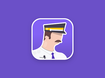 Metro operator app icon app character controller game icon illustration logo metro mobile mustache subway ui