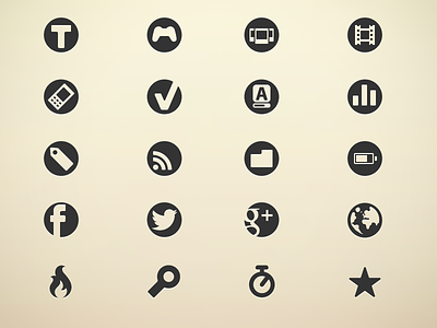 Icon set for a news website batch vector