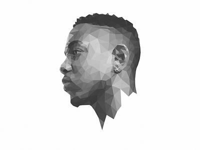 Kendrick Lamar | Low Poly low poly low poly lowpoly polygons portrait triangles