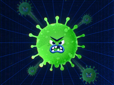 Virus 🦠 2d after effects animated animation character coronavirus covid-19 design mograph motion virus viruses