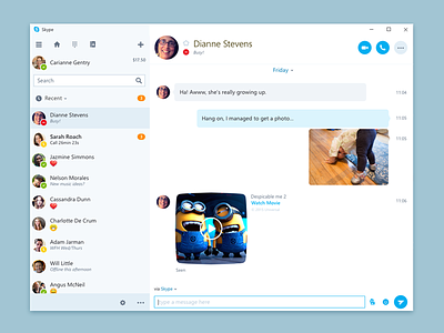 Skype Universal Windows App app chat desktop messaging metro modern skype windows
