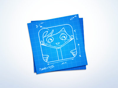 Icon PlayTales Builder app blue blueprint design desktop icon illustrator mac photoshop print sheet windows