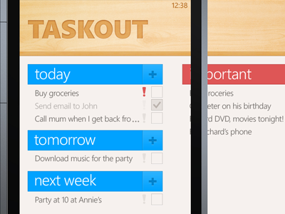 *NEW Taskout Windows Phone App