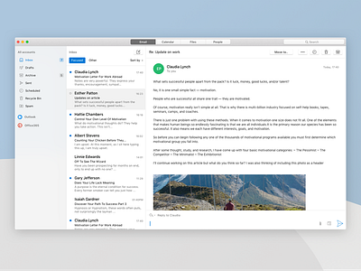 Bringing Outlook for iOS’s heritage to the Mac app client concept email mac minimal outlook redesign