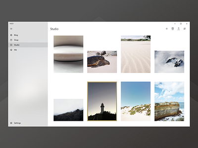 Imagining VSCO for Desktop, Windows - General app concept edit fluent gallery minimal photo redesign vsco windows