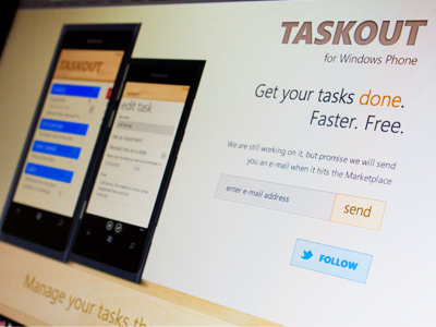 Taskout App Website Tilted 7 app application design do important list metro mobile phone photoshop reminders taskout tasks things tilted to to do todo ui web website white windows wip wood