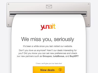 Yunait Email template