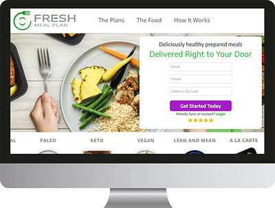 Fresh Meal Plan app branding design web