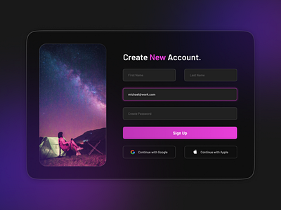 Signup Inspiration signup signupform signupforminspiration ui userinterfacedesign