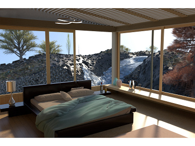 Hotel Room Concept - Hill View 3d design 3d modeling cinema 4d cinema4d interior design