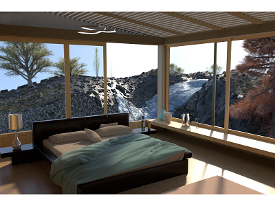 Hotel Room Concept - Hill View