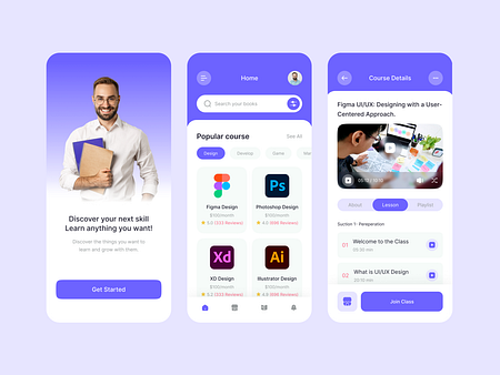 Online Course Mobile App by Mehedi Hasan Rana on Dribbble