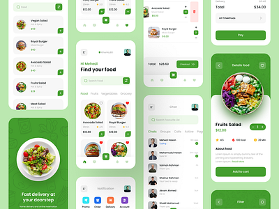 Grocery Shop Mobile App app design ecommerce food food delivery fruit app full page grocery app full page ui design grocerry app all page grocery grocery store mhrana200 mobile ui modern design online shop shop shopping shopping app ui kit design uidesign vegetable app