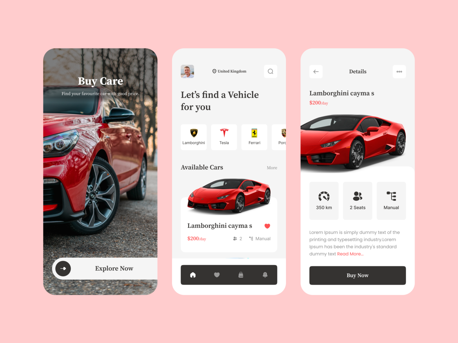 Car Sale App Design by Mehedi Hasan Rana on Dribbble