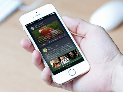 Soccer App app discovery home list soccer timeline ui