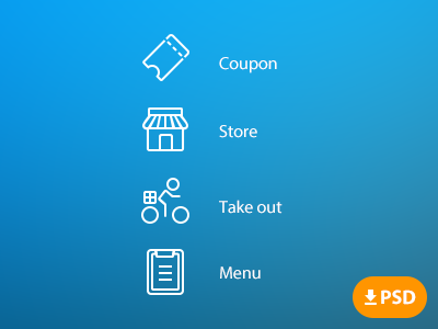 Restaurant Icon coupon free icon menu outline psd restaurant store take out