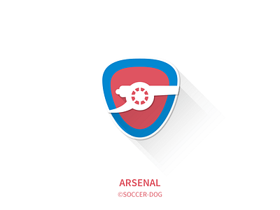 Arsenal arsenal badge flat logo minimalist premier league soccer