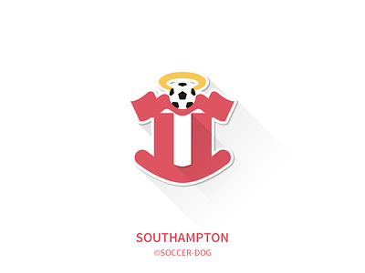 Southampton badge flat logo minimalist premier league soccer southampton