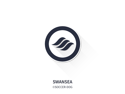 Swansea badge flat logo minimalist premier league soccer swansea