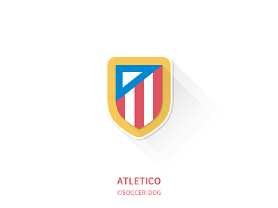 Atletico atletico badge flat logo minimalist premier league soccer