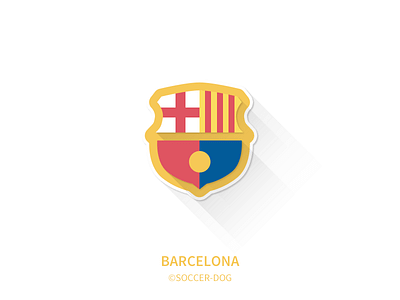Barcelona badge barcelona flat logo minimalist premier league soccer