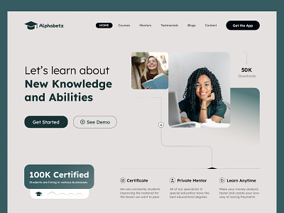 Education Website branding design typography ui ux webs