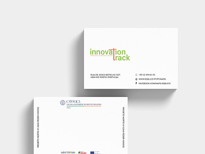 Innovation track business card design branding businesscard design graphic design minimal proposal