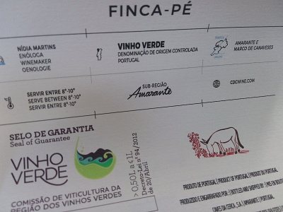 Finca Pé wine back label