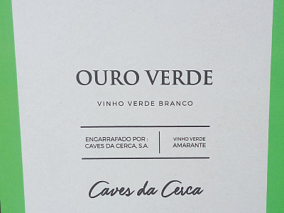 Ouro Verde - Vinho Verde - Shipping box card box graphic design ouro verde shipping box vinho verde wine card box wine label