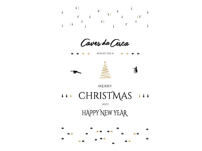 Christmas card black christmas card gold graphic design illustration minimal