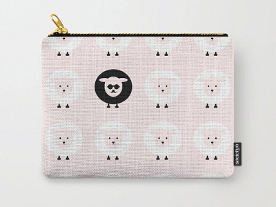 Pink tales of a black sheep black black sheep colorblock graphic design illustration pattern products sheep