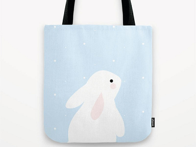 Tot Bag bloom and glow animals baby bunny blue colorblock graphic design illustration minimal