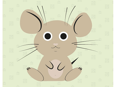 Little Mouse cartoon colorblock funny graphic design illustration minimal mouse series