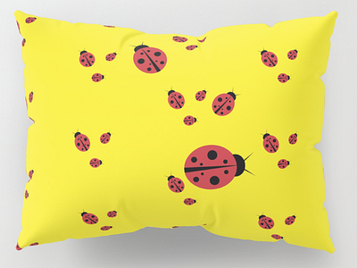 Ladybug attack cartoon colorblock funny graphic design illustration ladybug ladybug series minimal