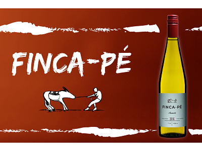 Finca-Pé donkey finca pé illustration wine label wine packaging