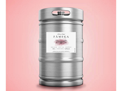 Wine keg label design