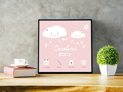 Baby birth board design baby birth board baby board colorblock decoration graphic design pastel colors