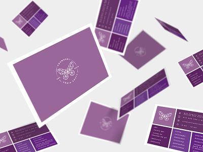 Beauty Salon branding and Business Card beauty business card butterfly colorblock graphic design infographic lavander lilac pantone 2018 purple salon