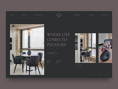 Protagonist Interior Buro - Website Concept home page homepage design minimal typography ui uidesign uiux ux web website