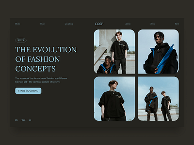 COSP FASHION STORE - WEBSITE CONCEPT