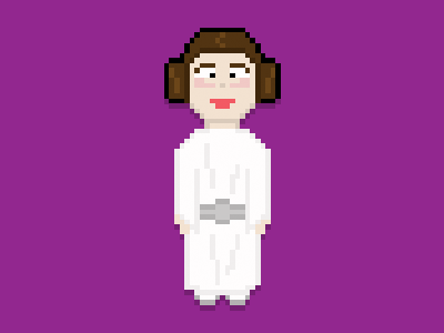 Princess Leia pixel pixel art star wars