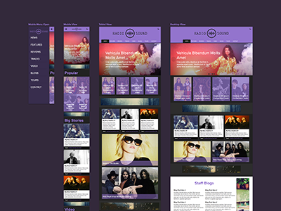 Music Blog Shot 1 responsive responsive design sketch ui website