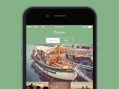 Popluar View app ios minimal mobile mockup