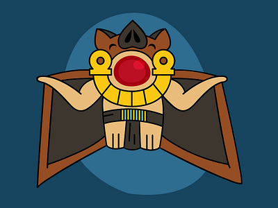 Ancient Bat Sword Update #1 ancient aztec bat camazotz illustration maya vector weapon